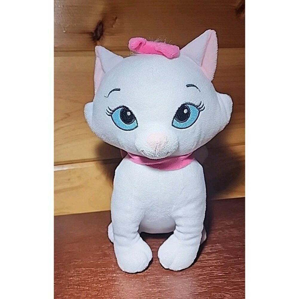 Disney Aristocrats Marie White Cat/Kitten Plush 10" Stuffed Animal